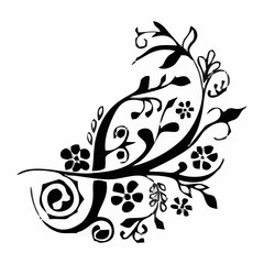 Cute floral design element.eps