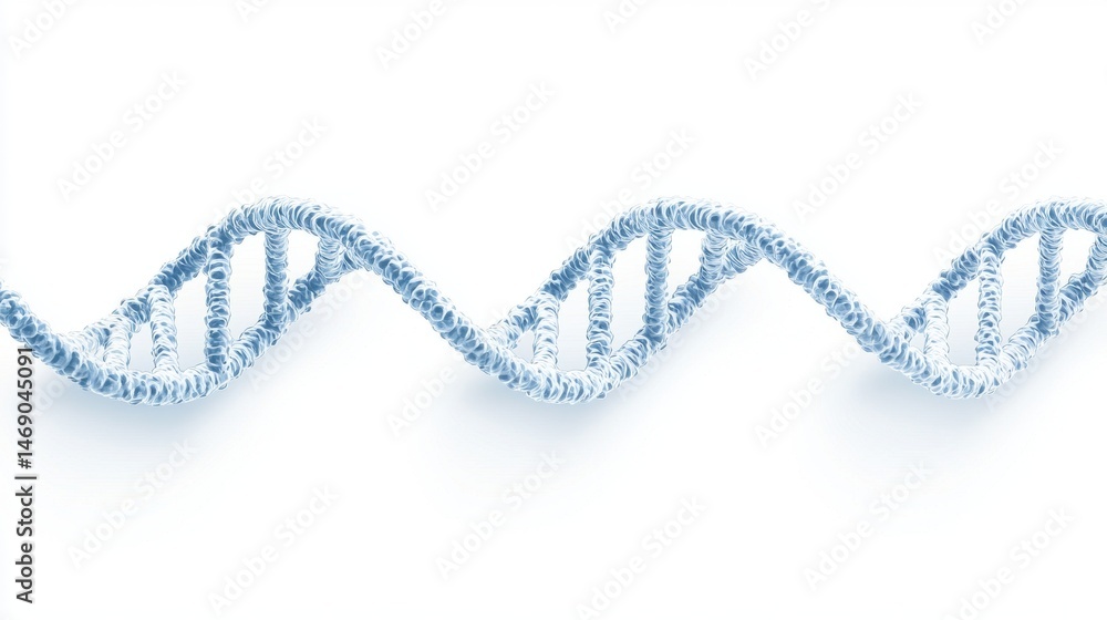 Poster a 3d rendering of a dna double helix.