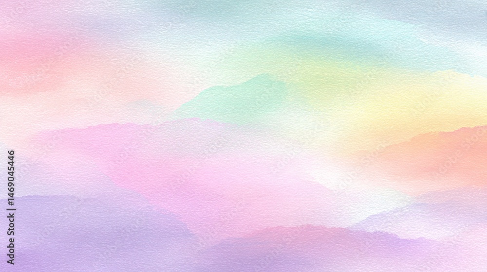 Poster soft pastel watercolor background with gentle gradient patterns