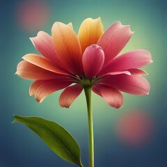 Fototapeta premium pink and yellow flower