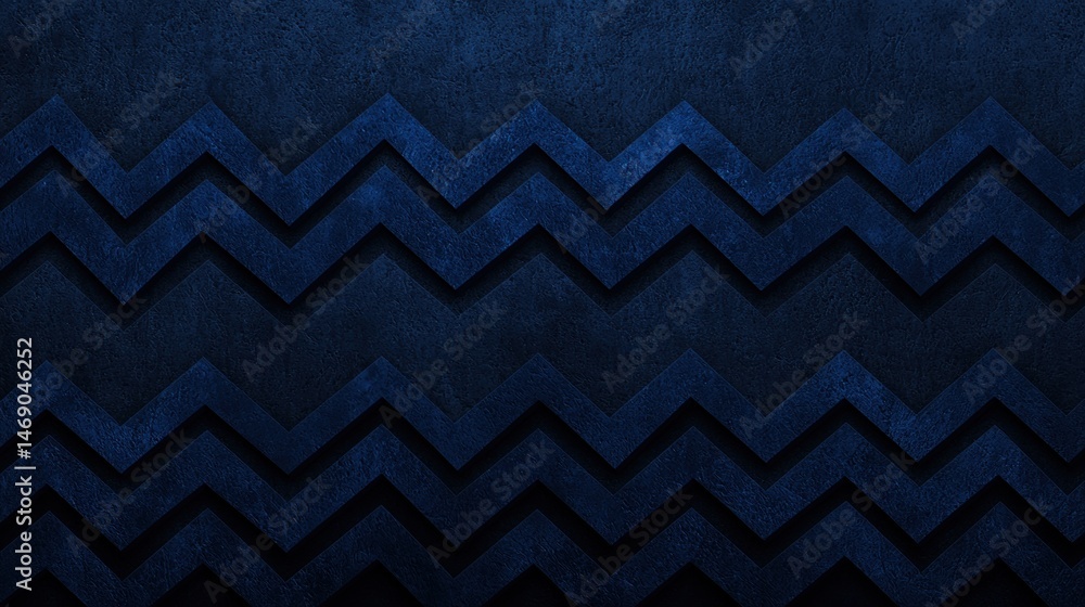 Poster a deep blue abstract background with a textured, wave-like pattern.