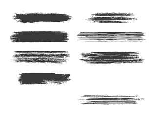 Black brush strokes on white background, perfect for graphic design.