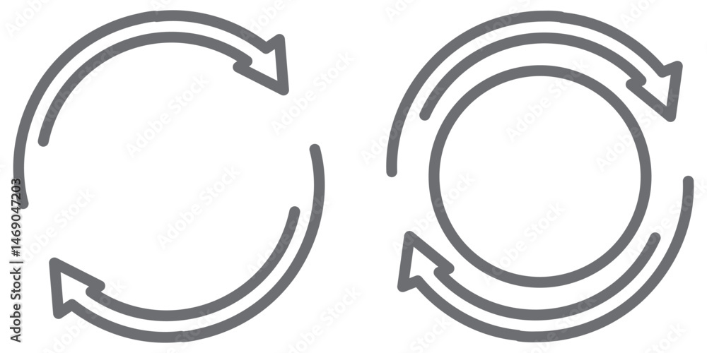 Poster simple vector icon circular arrow, circle arrow icon set. circular arrow icon, refresh, reload, rota