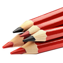 Fototapeta premium A collection of colorful pencils arranged neatly in a group on a light background ready for creative use isolated on transparent background..