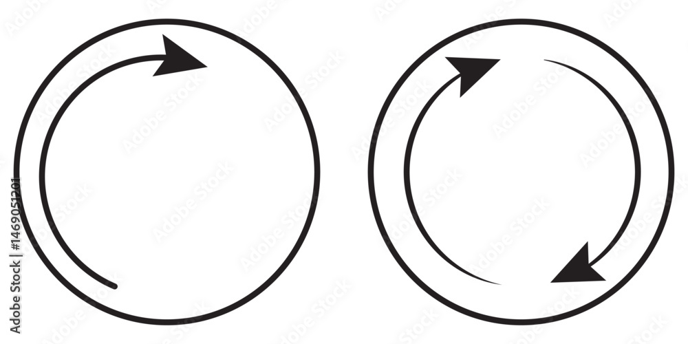 Poster simple vector icon circular arrow, circle arrow icon set. circular arrow icon, refresh, reload, rota