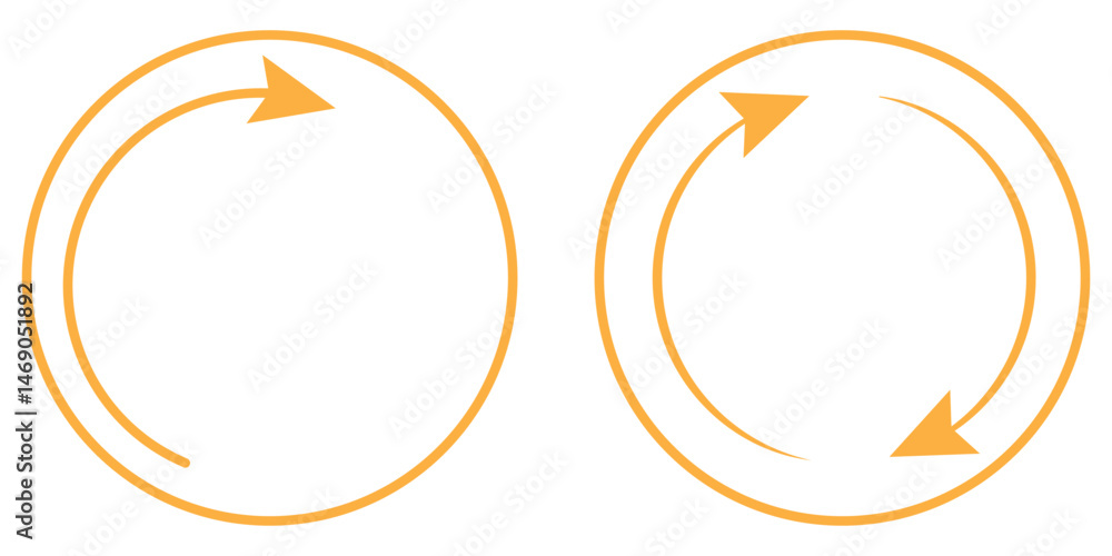 Poster simple vector icon circular arrow, circle arrow icon set. circular arrow icon, refresh, reload, rota