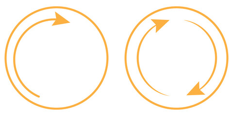 Simple vector icon circular arrow, circle arrow icon set. circular arrow icon, refresh, reload, rotation arrow icon symbol sign eps 10