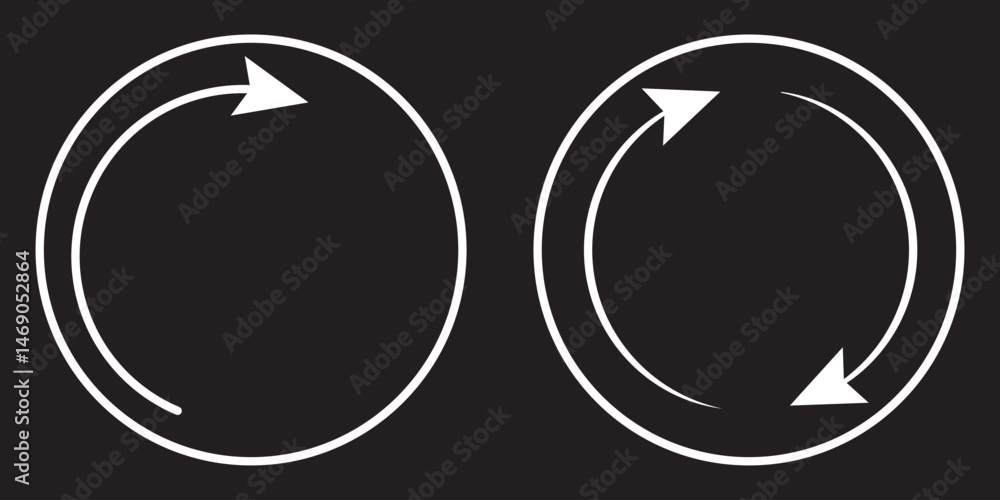 Poster simple vector icon circular arrow, circle arrow icon set. circular arrow icon, refresh, reload, rota