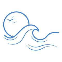 Obraz premium Simple Wave Line