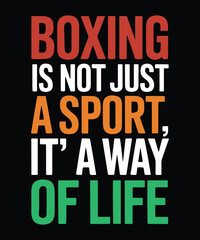 Boxing is not just a sport its a way of life vector illustration