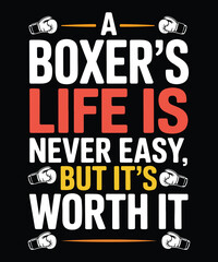 Boxing lifestyle quote graphic vector design with motivational message for fighters
