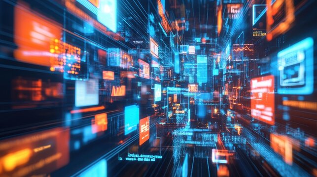 Ultra quality image of programmatic advertising and media buying platform concept - 3d illustration depicting automated digital marketing strategy with real-time bidding, data-driven.