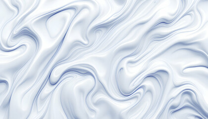 Elegant White and Blue Abstract Fluid Art Background with Swirling Waves
