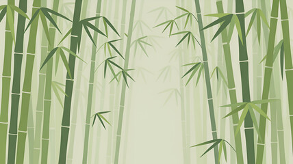 Obraz premium Serene Bamboo Forest A Verdant Tranquil Scene