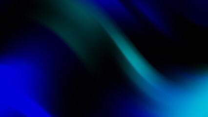 Blue and Green Gradient Wave Abstract Flowing Background