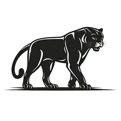 Silhouetted panther in bold graphic style.