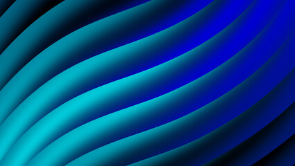 Blue abstract background with curved lines
