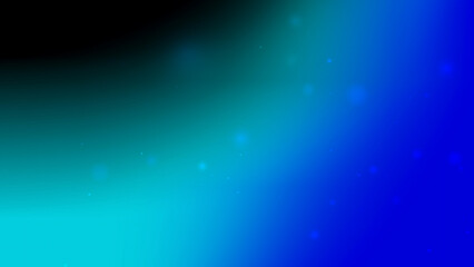 Horizontal Teal Blue Black Gradient Background with Soft Floating Particles