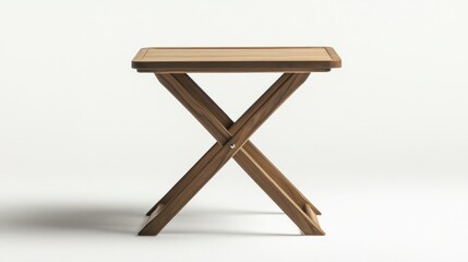Simple, foldable wooden side table