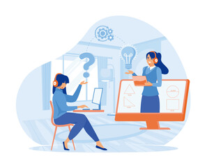 Virtual Learning Session with Remote Interaction in Modern Setting.