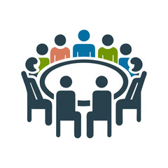 Office business collaboration with group of professionals sitting around table discussing projects teamwork planning and communication for productivity