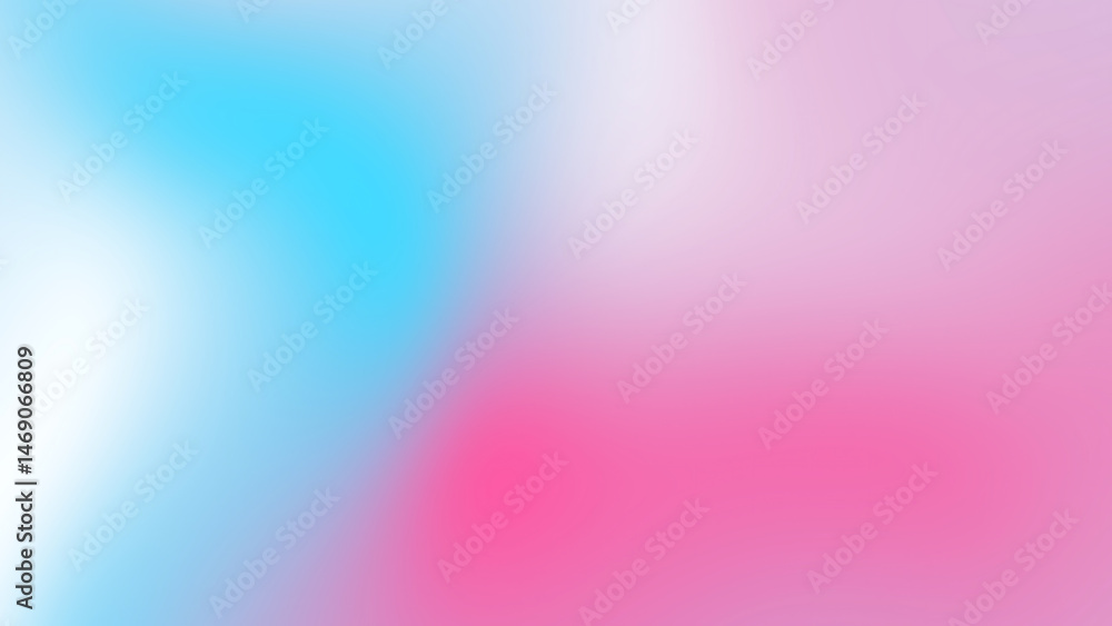 Wall mural soft blue and pink gradient abstract background with smooth blurred texture