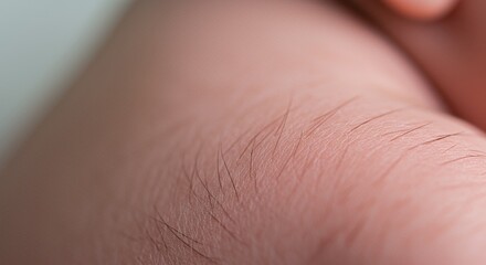 Fototapeta premium Innocence: A Newborn's Soft Skin and Fine Hair