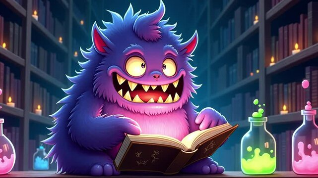 cartoon zombie with a book