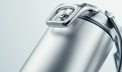 Stylish insulated flask with sleek metallic finish, showcasing its modern design and functionality. Perfect for keeping beverages hot or cold, this flask is ideal for outdoor adventures or daily