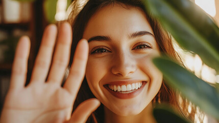young woman in a hammock