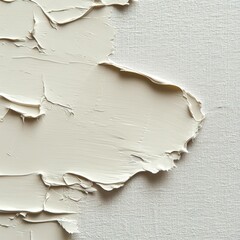 Off White Impasto Paint Texture Against Gray Background