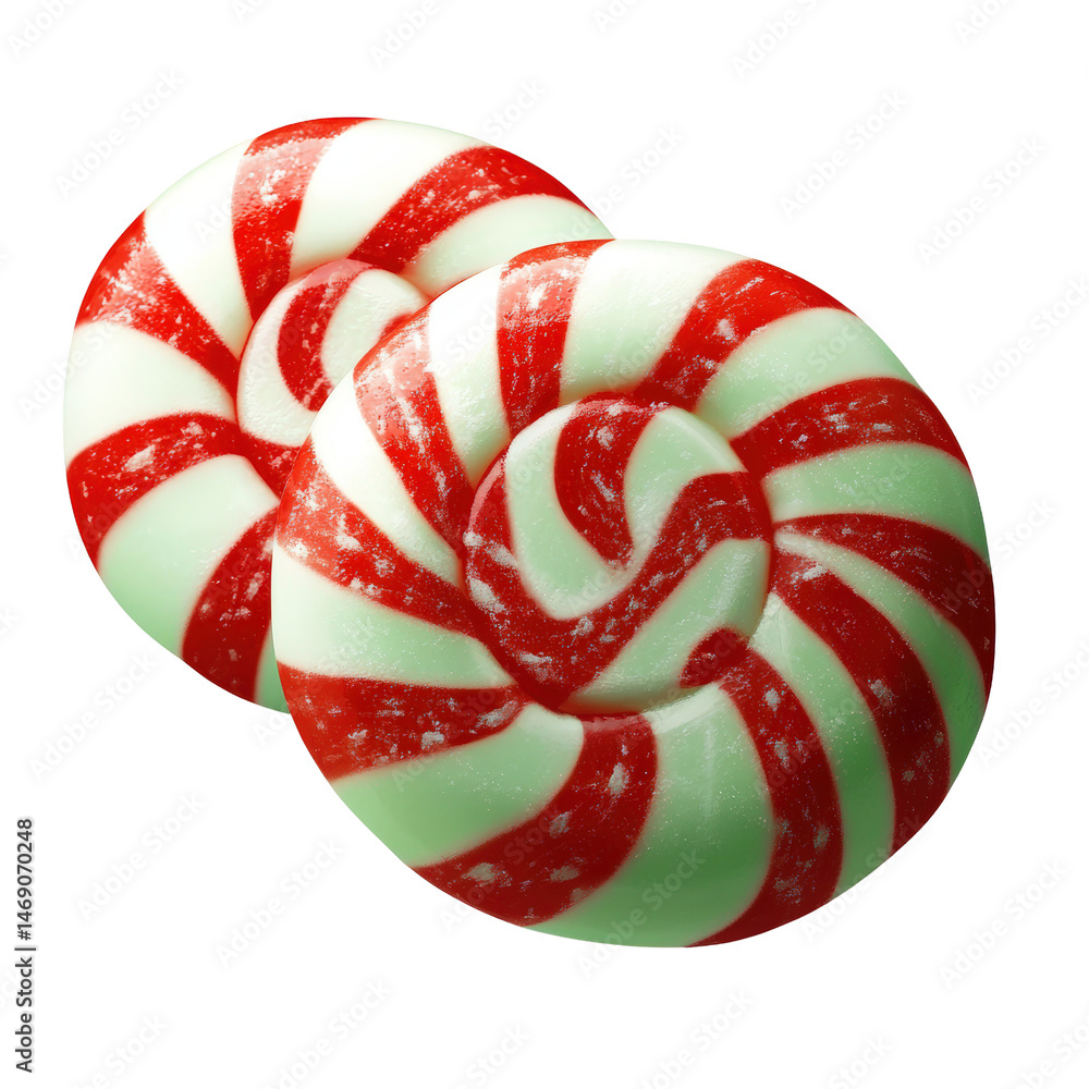 Aufkleber an eye-catching pepper candy displayed on a white surface showcasing its vibrant color and playful s