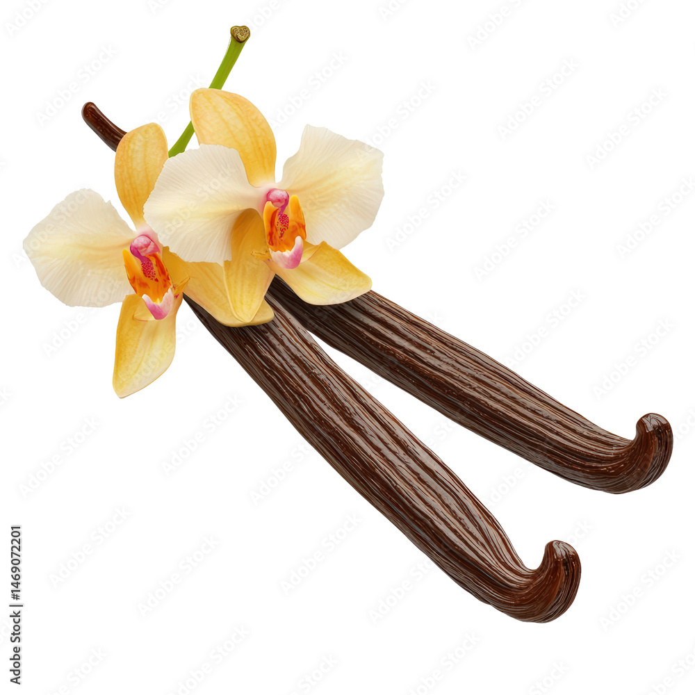 Poster vibrant flower with a long green stem in a natural setting surrounded by soft focus background eleme