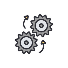 Interlocking cogwheels rotating for dynamic mechanical system concept