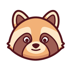 Adorable raccoon face with big eyes and cute smile.