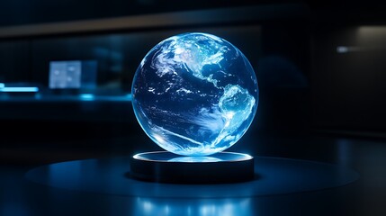 Holographic Earth Globe Display.
