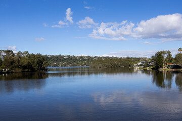 Beautiful morning view of Narrabeen lagoon, Sydney, Australia.