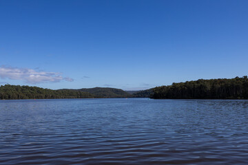Beautiful morning view of Narrabeen lagoon, Sydney, Australia.