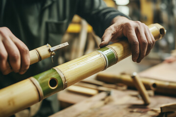 bamboo bicycle frame assembled by hand