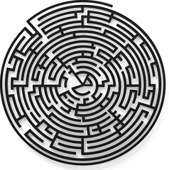 Circular Black Maze, Radial Symmetric Design