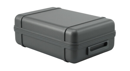 Isolated Gray Plastic Tool Box Equipment Storage