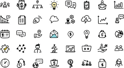 Creative Digital Abstract Colorful Icons Elements for Modern Web Design and User Interface Projects