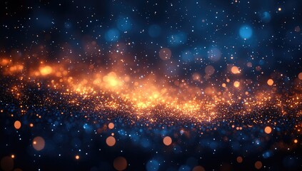 Obraz premium Abstract digital artwork of glowing particles.