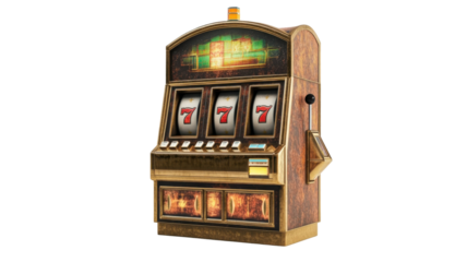 Luxury Slot Machine Isolated on Clean White Background