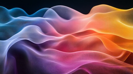 Obraz premium Abstract vibrant flowing colorful fabric design.