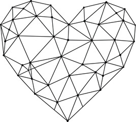 Geometric Black Heart: Love & Logic