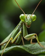 green praying mantis
