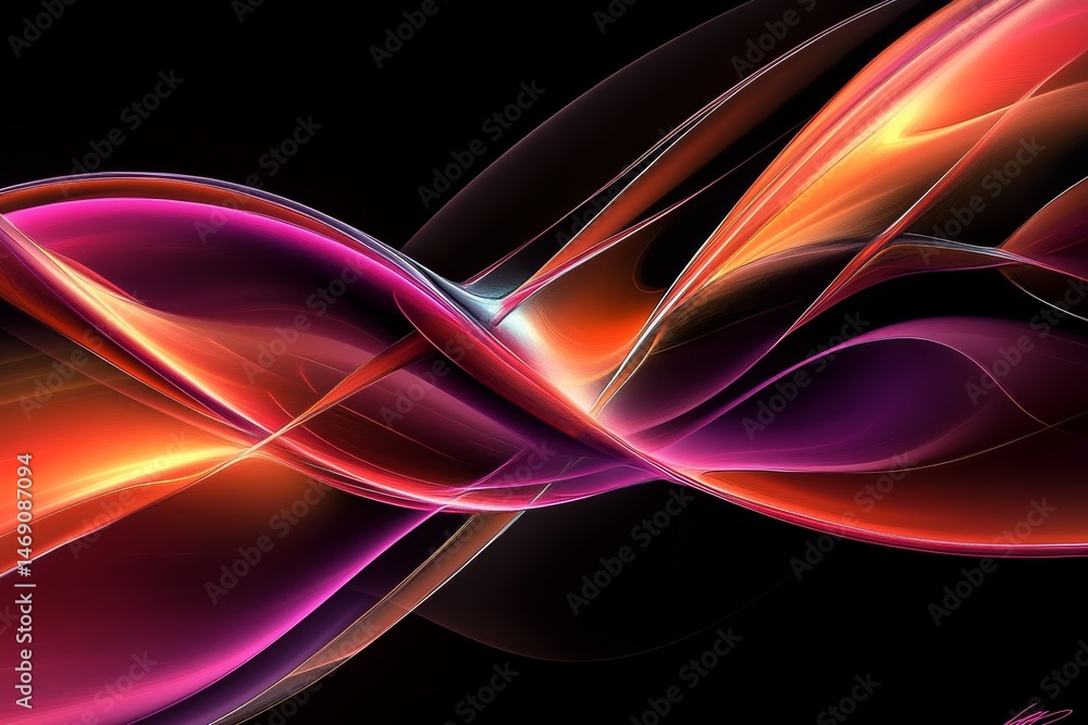 Poster dynamic abstract design with vibrant colors.