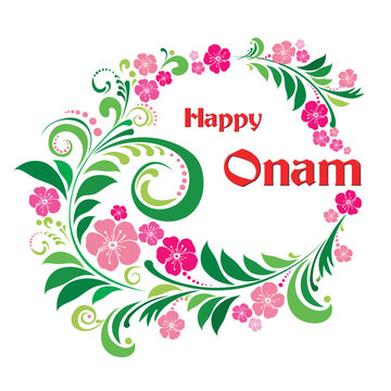 Happy Onam. Vector illustration 