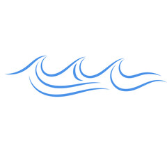 Blue Ocean Wave Illustration